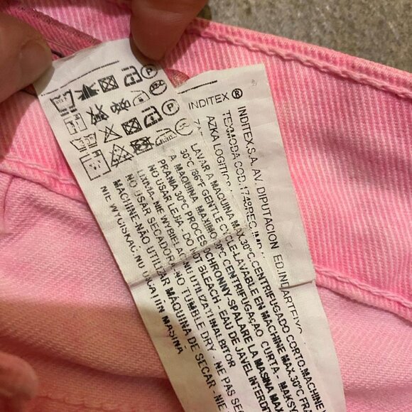 Zara mini skirt neon pink, beach - Picture 5 of 7